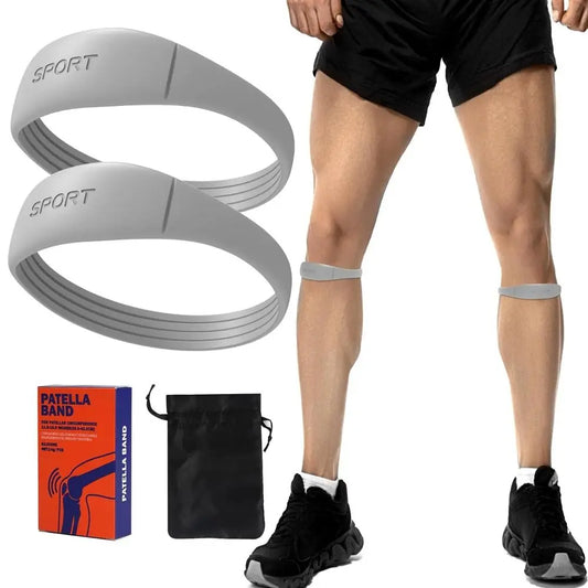 Professional sports knee straps - silicone knee support and protection