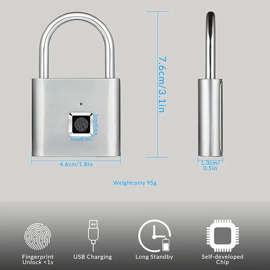 Smart lock fingerprint waterproof